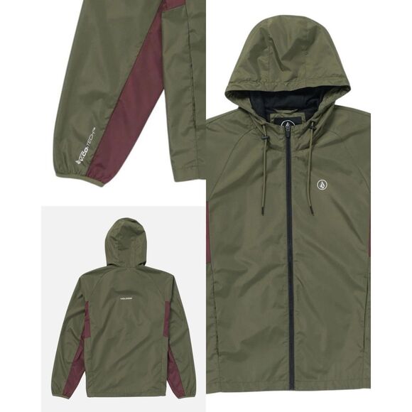 Volcom NWT Wavern Windbreaker Jacket Winter Moss Large - Picture 1 of 5